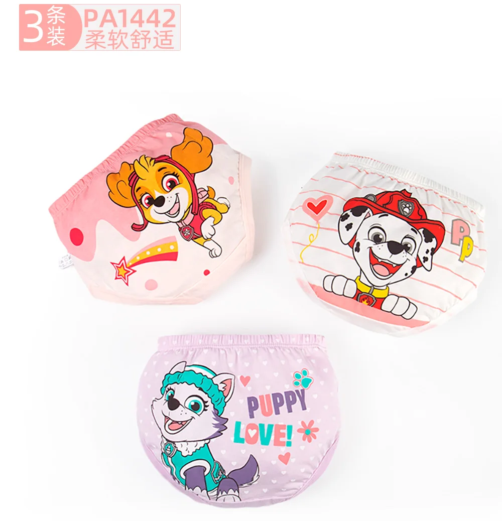 3pcs/Lot Genuine Paw Patrol Baby Boys Girls Briefs Cotton Panties Kids Underwears Children Short Underpants For 2-6 Years
