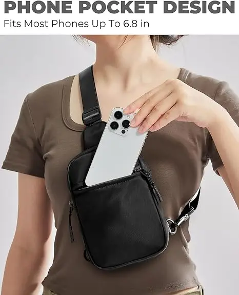 Women Chest Bag Mini Fashion Unisex Lightweight Pouch Shoulder Sling Bag Crossbody Sports Outdoor Running Travel Casual Bag