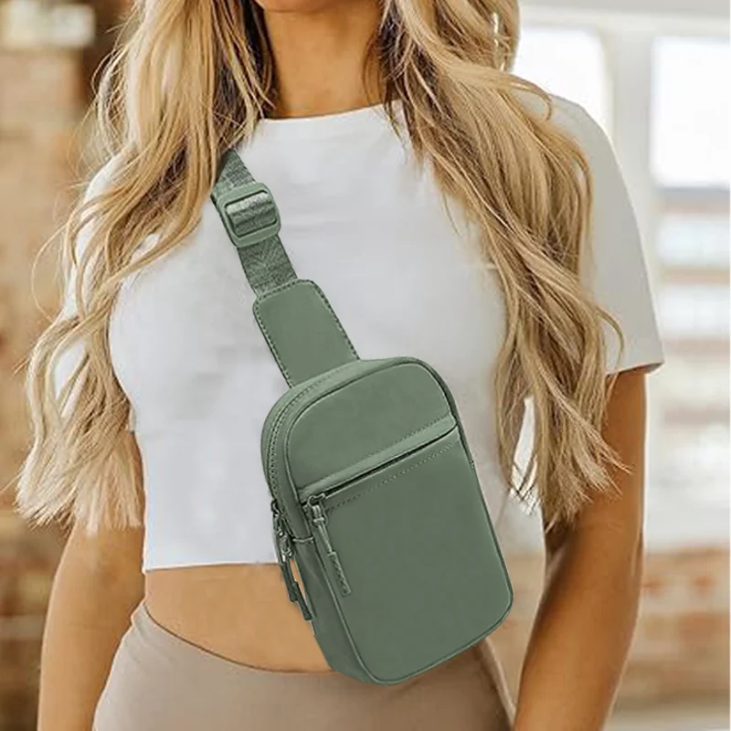 Women Chest Bag Mini Fashion Unisex Lightweight Pouch Shoulder Sling Bag Crossbody Sports Outdoor Running Travel Casual Bag