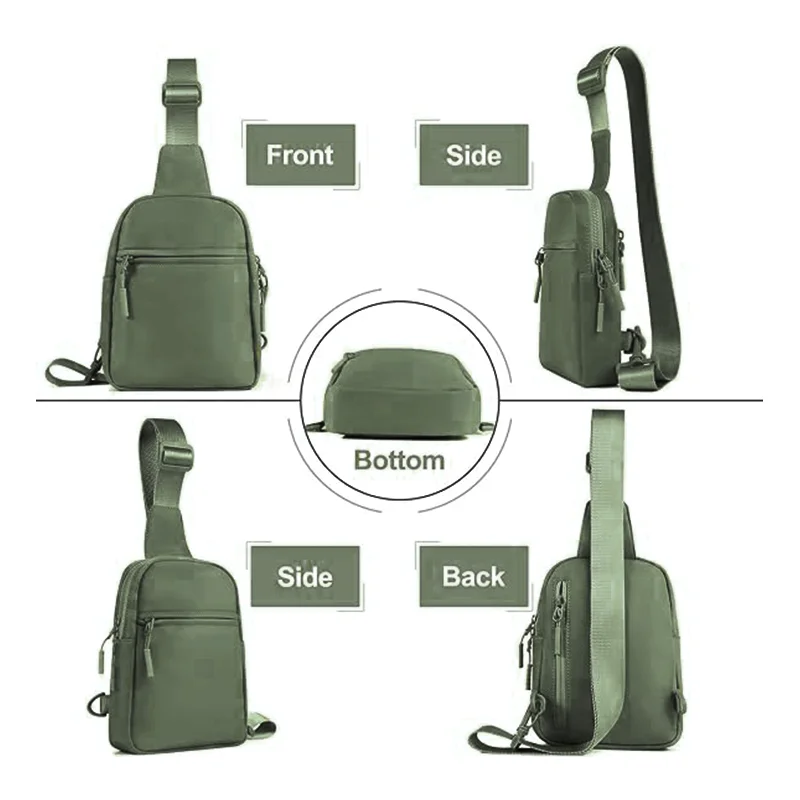 Women Chest Bag Mini Fashion Unisex Lightweight Pouch Shoulder Sling Bag Crossbody Sports Outdoor Running Travel Casual Bag