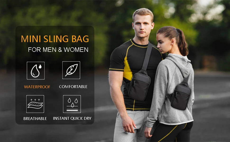 Women Chest Bag Mini Fashion Unisex Lightweight Pouch Shoulder Sling Bag Crossbody Sports Outdoor Running Travel Casual Bag