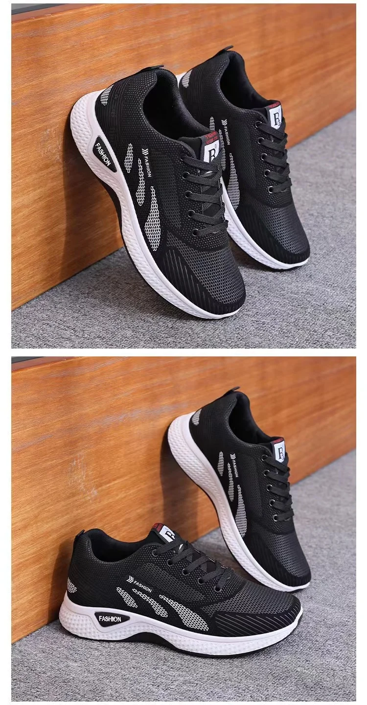 Men's concise mesh breathable lightweight casual sports shoes summer outdoor comfort soft sole running shoes male walk sneakers