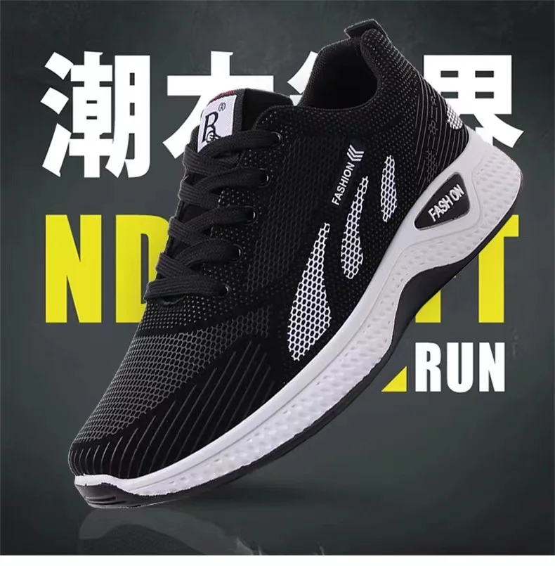 Men's concise mesh breathable lightweight casual sports shoes summer outdoor comfort soft sole running shoes male walk sneakers