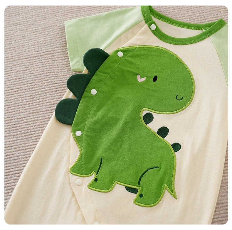 Cute cartoon animal-shaped clothing cotton baby clothing summer 0-2-year-old baby one-piece Short sleeve newborn romper