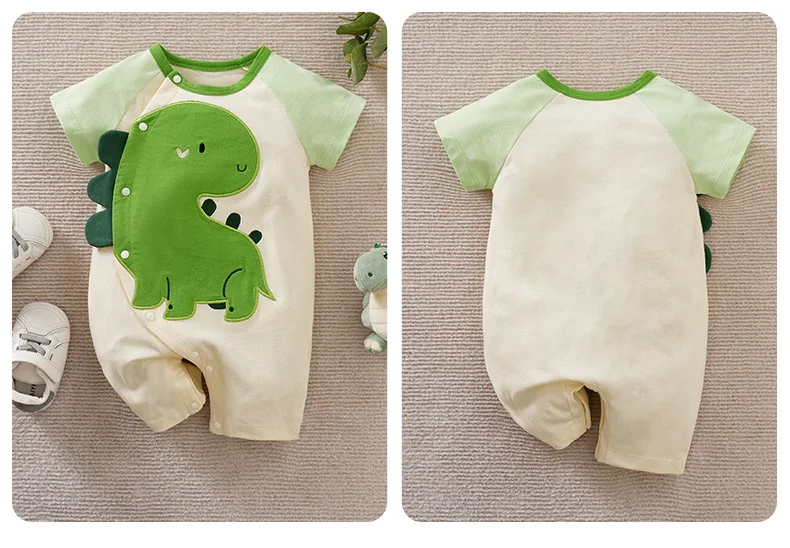 Cute cartoon animal-shaped clothing cotton baby clothing summer 0-2-year-old baby one-piece Short sleeve newborn romper