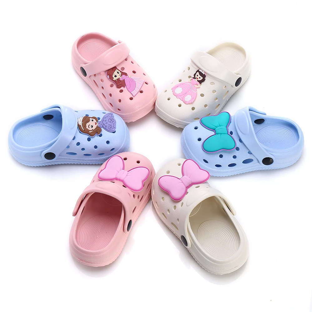 New Non-Slip Girls Sandals Garden Shoes Cute Big Bow Children Sandals Summer Kids Slippers Beach Kids Sandals