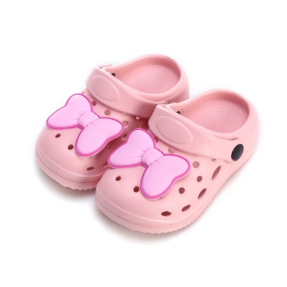 New Non-Slip Girls Sandals Garden Shoes Cute Big Bow Children Sandals Summer Kids Slippers Beach Kids Sandals