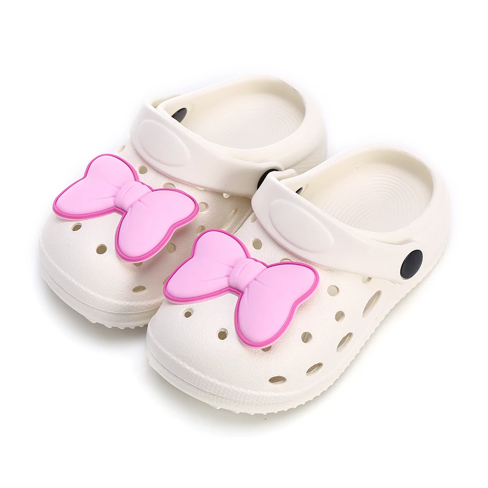 New Non-Slip Girls Sandals Garden Shoes Cute Big Bow Children Sandals Summer Kids Slippers Beach Kids Sandals