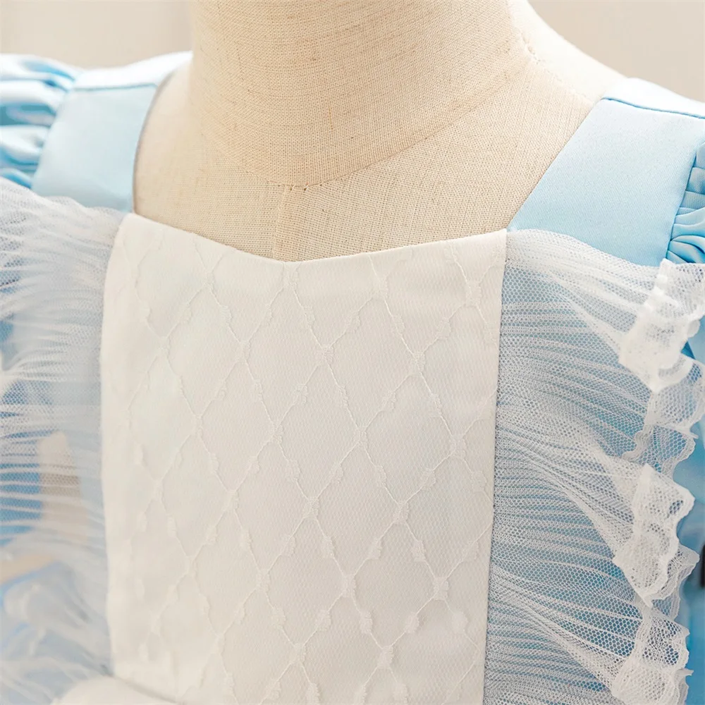 Girl Alice Princess Dresses Baby Girls Lolita Maid Cosplay Dress Vintage Toddler Birthday Tutu Gown Kids Flash Clothes New Wear