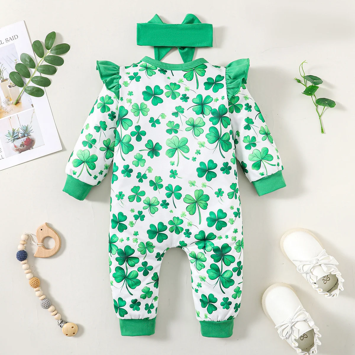 Winter Newborn Infant Baby Boys Romper Bear Print Long Sleeve Button Up Front Rompers Kids Onepiece Soft Fashion Baby Clothing