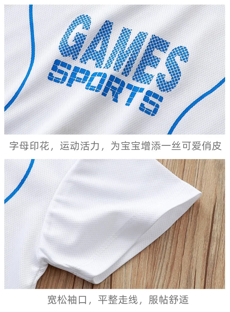 Children's Clothing Sets Letter Printed Short-sleeved Tops + Shorts 2Pcs Sets Kids Boys Clothes Baby Boy Outfit Set Basketball
