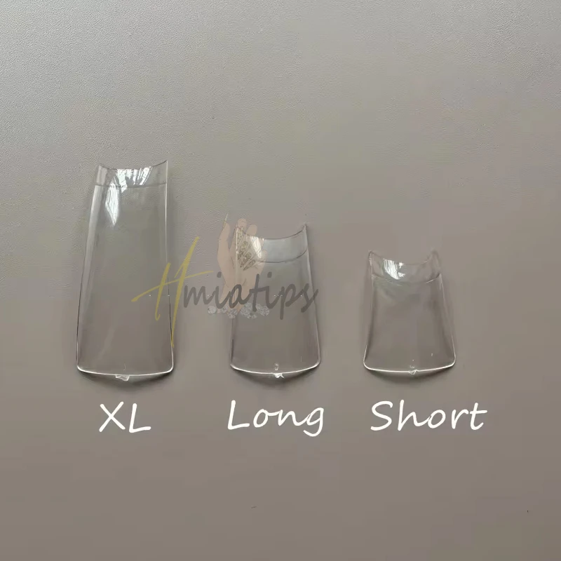 550 Pcs XL Duck Half Cover Tips Artificial Acrylic False Nail Tips Press on Manicure Tool Accessories