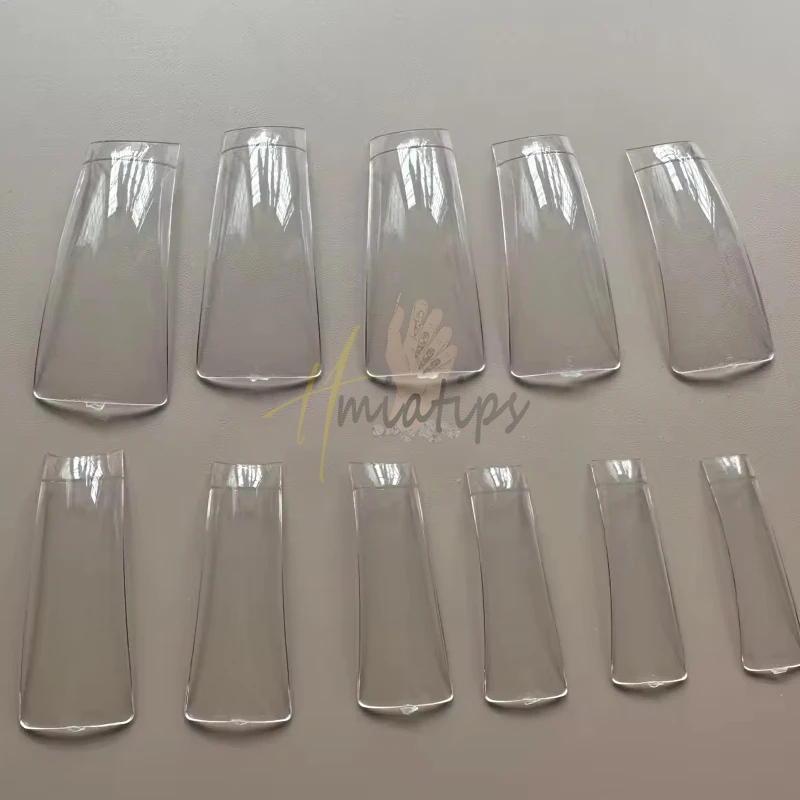 550 Pcs XL Duck Half Cover Tips Artificial Acrylic False Nail Tips Press on Manicure Tool Accessories