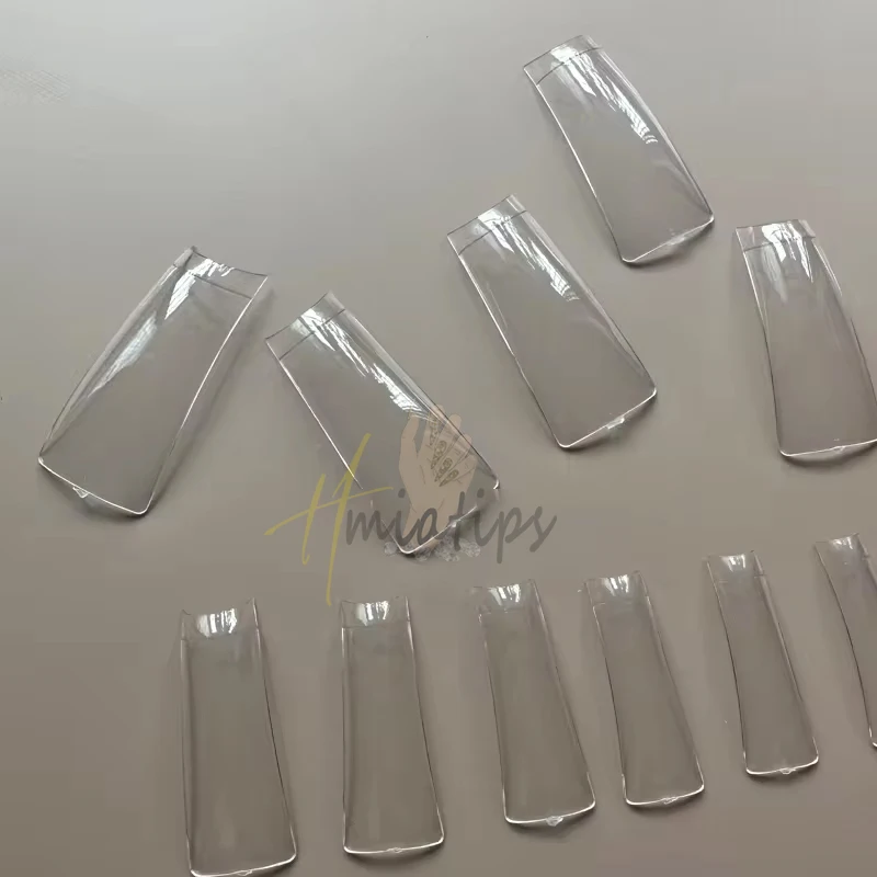 550 Pcs XL Duck Half Cover Tips Artificial Acrylic False Nail Tips Press on Manicure Tool Accessories