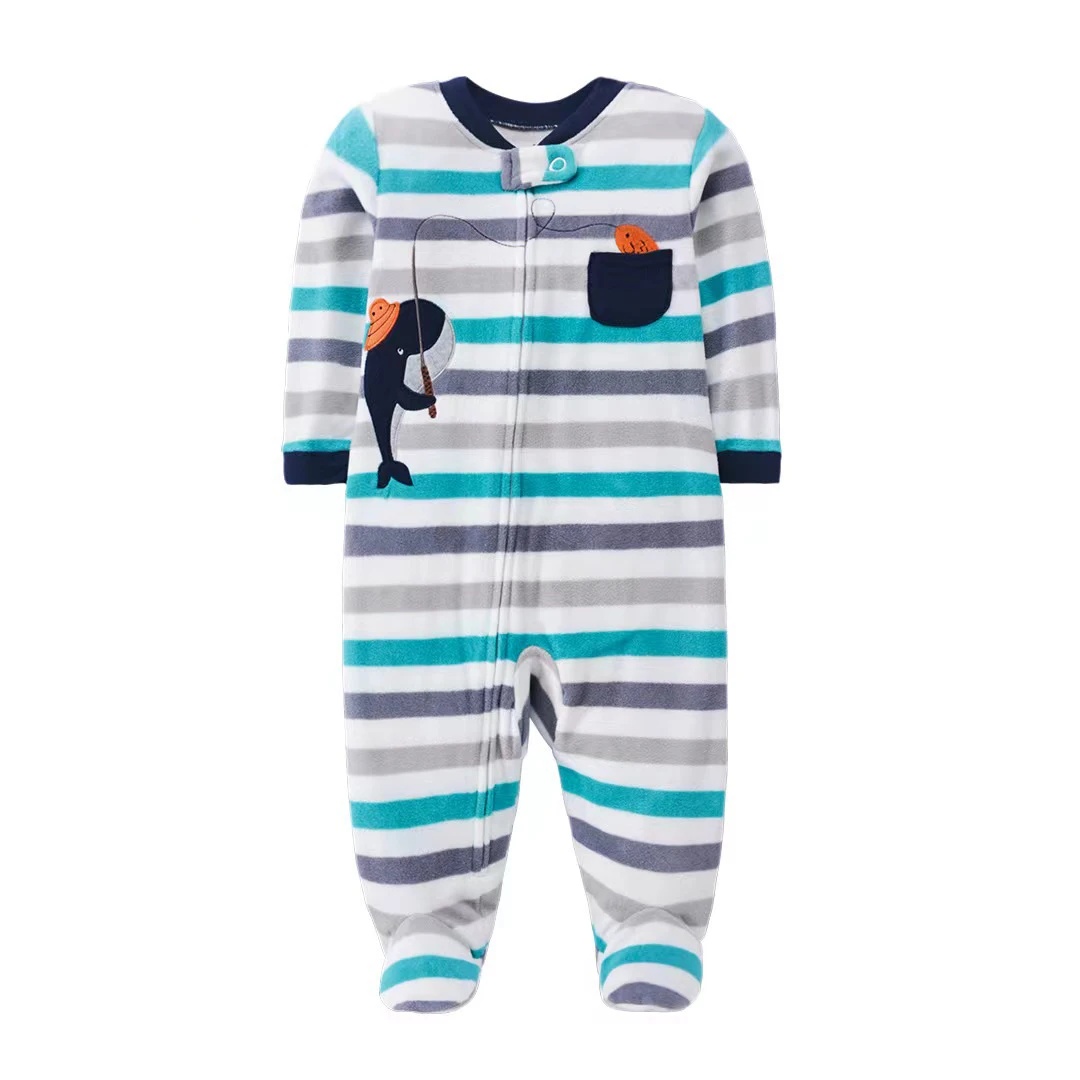 Newborn Baby Boy Girl Rompers Clothes Winter Pajamas Zipper Fleece Fall Infants Outfit Animal Jumpsuit Clothing 0 -12 Months New