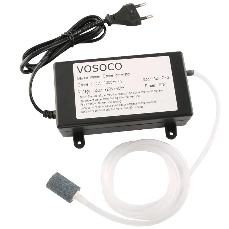 VOSOCO 1000mg Ozone Generator Ozonizer Water Air Purifier cleaner Fruit Vegetable Meat Clean Kitchen Toilet Deodorize 220V 110V
