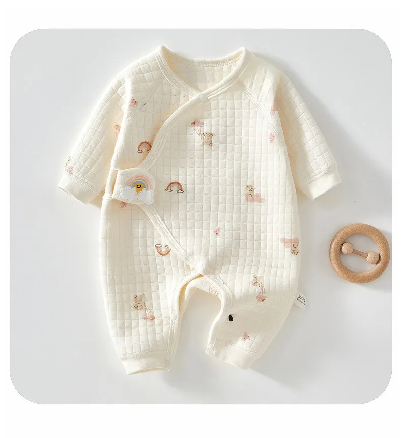 Ircomll Newborn Baby Clothing Autumn Winter Warm Cotton Baby Rompers Pajamas for Girls Boys Infant Home Wear Baby Clothes