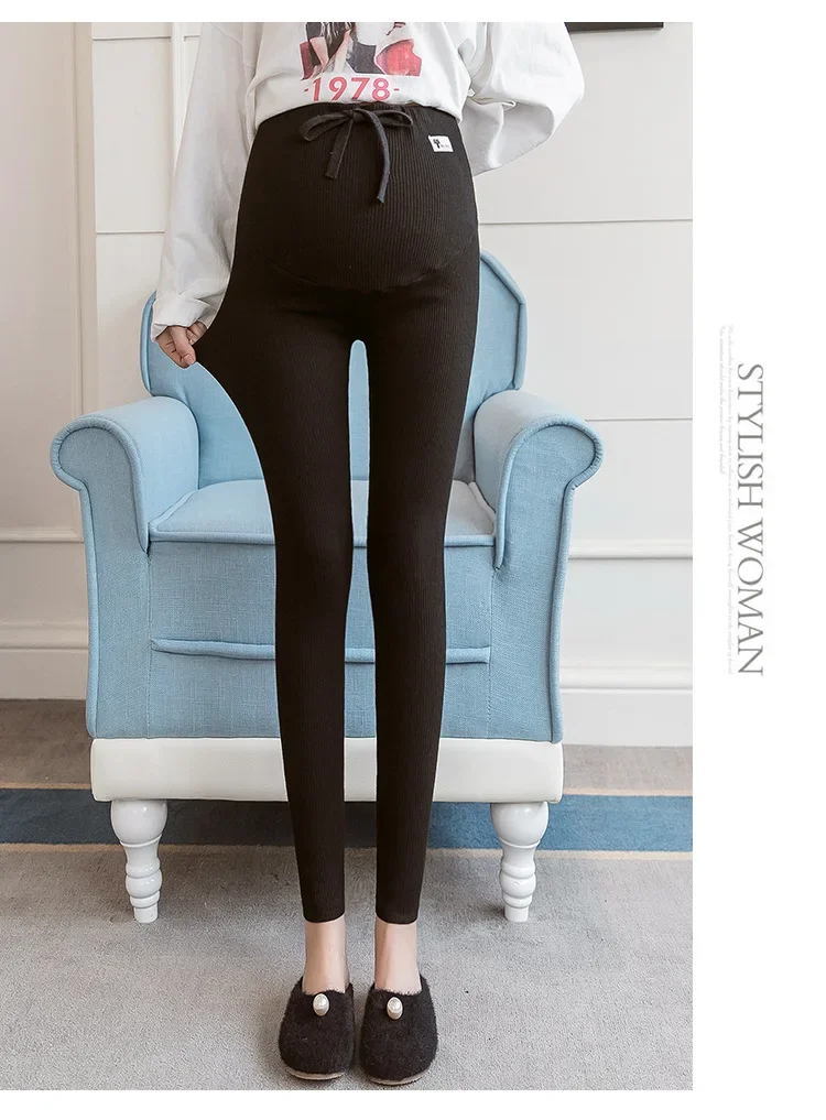 Pregnant Woman Adjustable Big Size Leggings New Maternity Pants Pregnancy Thin Soft Cotton High Waist Clothes