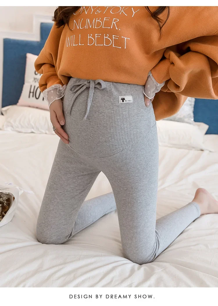Pregnant Woman Adjustable Big Size Leggings New Maternity Pants Pregnancy Thin Soft Cotton High Waist Clothes