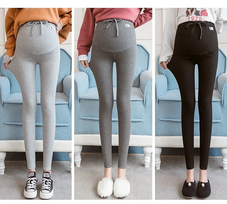 Pregnant Woman Adjustable Big Size Leggings New Maternity Pants Pregnancy Thin Soft Cotton High Waist Clothes