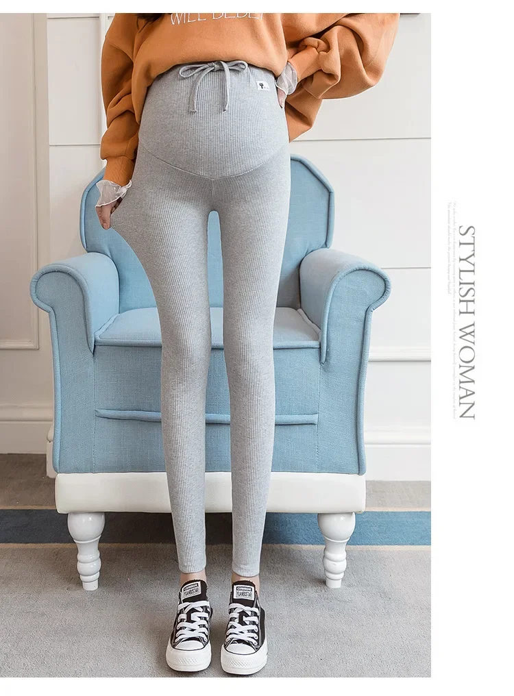 Pregnant Woman Adjustable Big Size Leggings New Maternity Pants Pregnancy Thin Soft Cotton High Waist Clothes