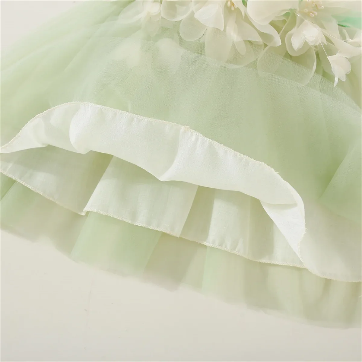 Sweet Baby Girl Wedding Party Evening Dresses Summer Clothes Petal Mesh Birthday Princess Kids Costumes 0 To 3 Years Old Toddler