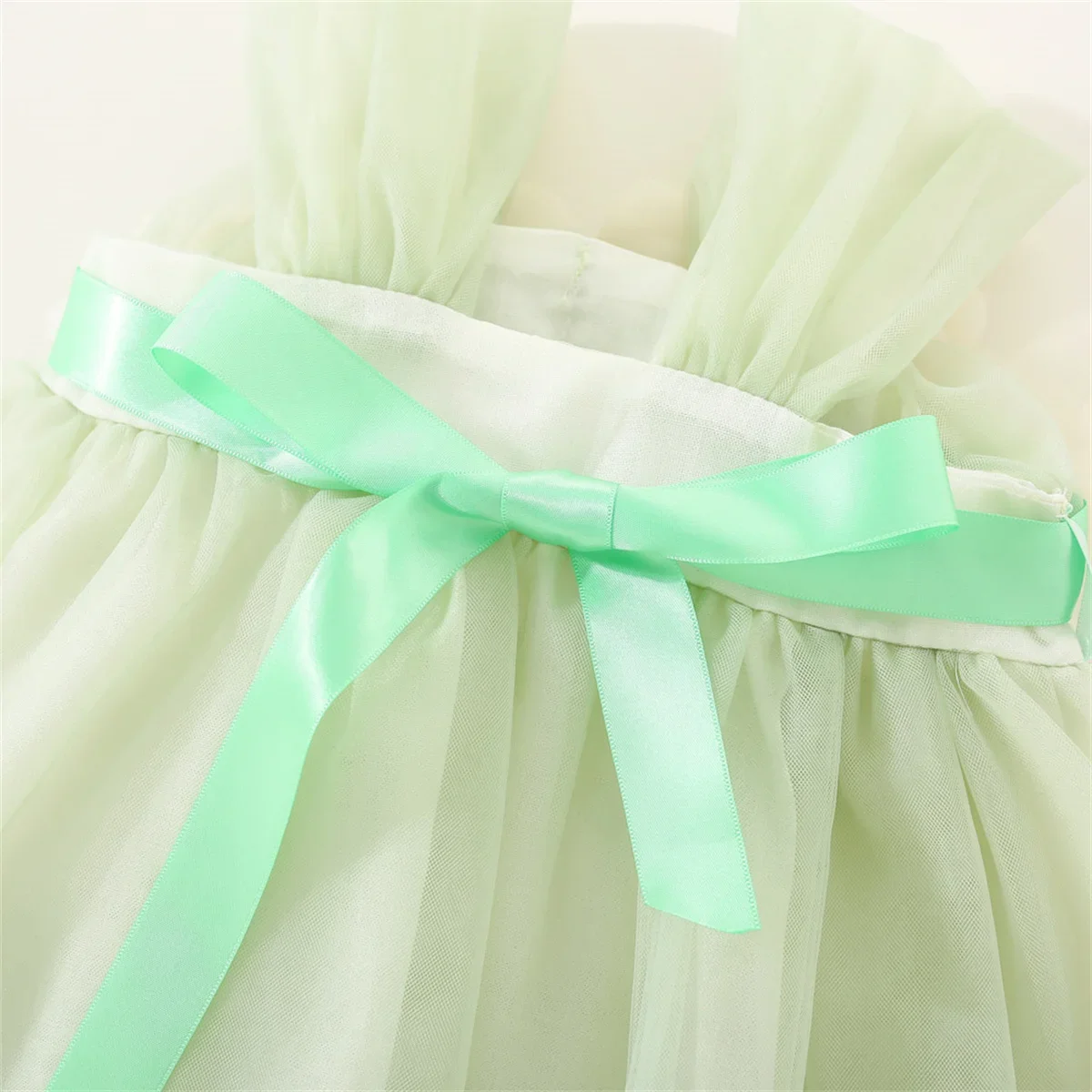 Sweet Baby Girl Wedding Party Evening Dresses Summer Clothes Petal Mesh Birthday Princess Kids Costumes 0 To 3 Years Old Toddler