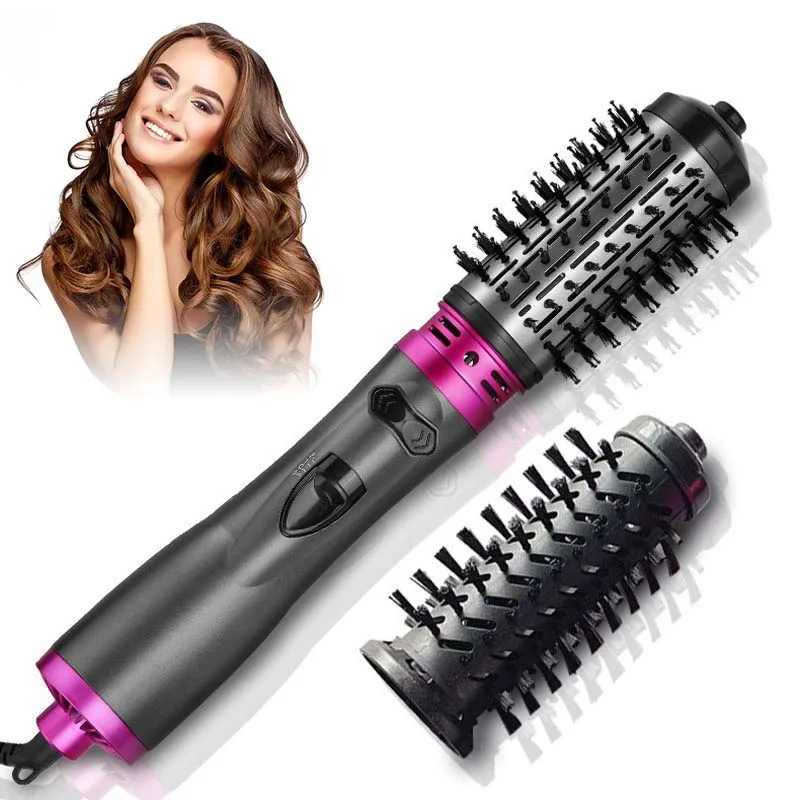 Multifunctional 3 In 1 Hot Air Brush Automatic Rotating Curler Round Rotating Rotating Hair Brush Hot Air Dryer Volumizer Styler