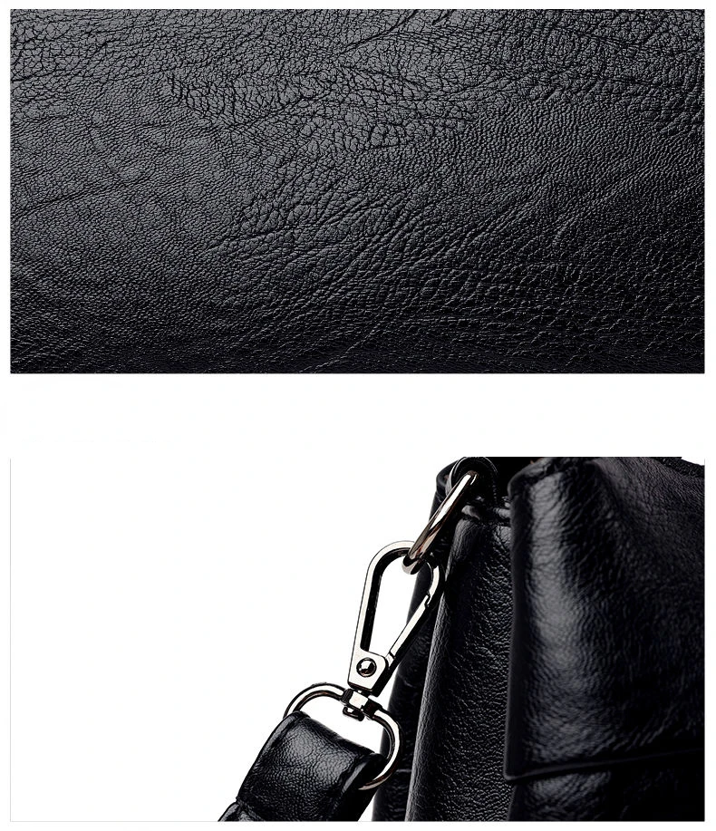 New Women's Shoulder Purse Bag Fashion Atmosphere Crossbody Messenger Bag Women's Large-capacity Mother Handbag Soft Leather Bag