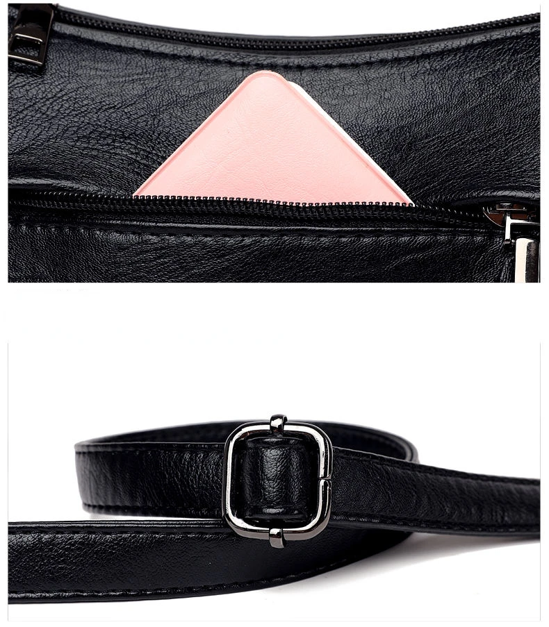 New Women's Shoulder Purse Bag Fashion Atmosphere Crossbody Messenger Bag Women's Large-capacity Mother Handbag Soft Leather Bag