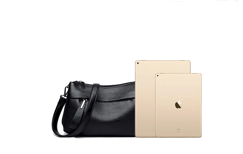 New Women's Shoulder Purse Bag Fashion Atmosphere Crossbody Messenger Bag Women's Large-capacity Mother Handbag Soft Leather Bag