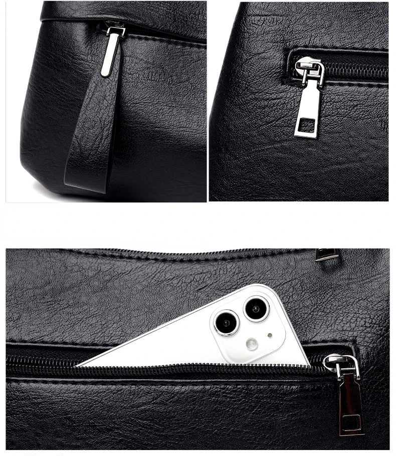 New Women's Shoulder Purse Bag Fashion Atmosphere Crossbody Messenger Bag Women's Large-capacity Mother Handbag Soft Leather Bag