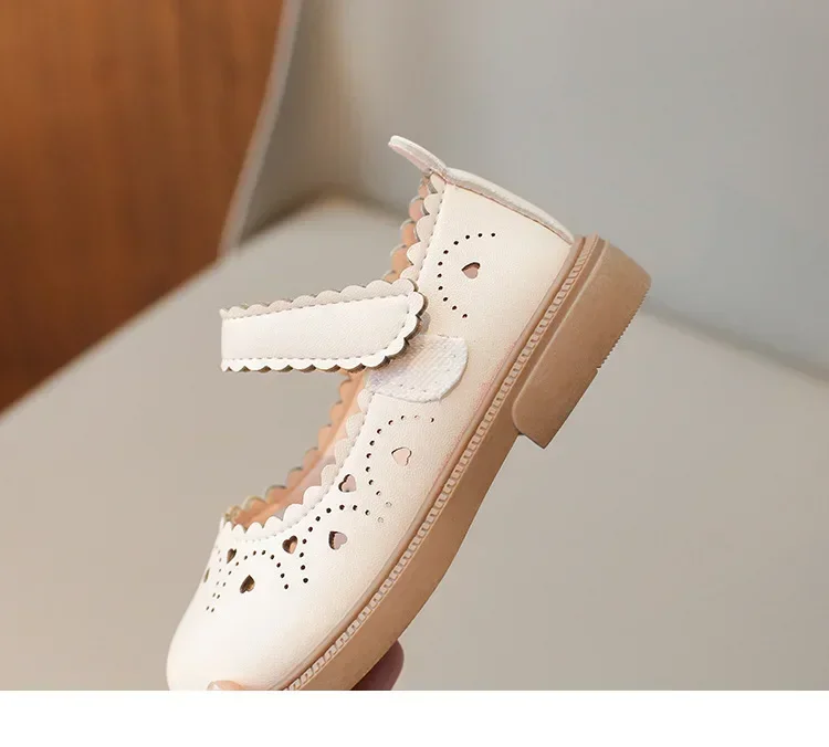 Girls' Small Fashionable Pu Leather Shoes Spring Summer New Baby Girl Soft Soled Princess School Student Loafer