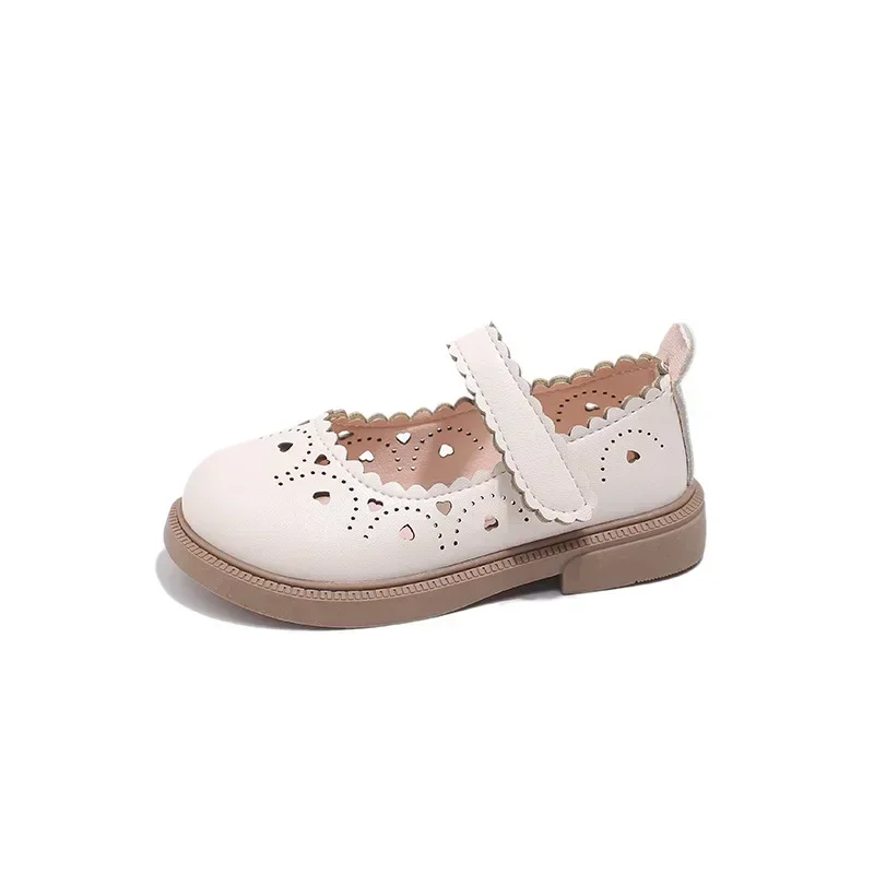 Girls' Small Fashionable Pu Leather Shoes Spring Summer New Baby Girl Soft Soled Princess School Student Loafer