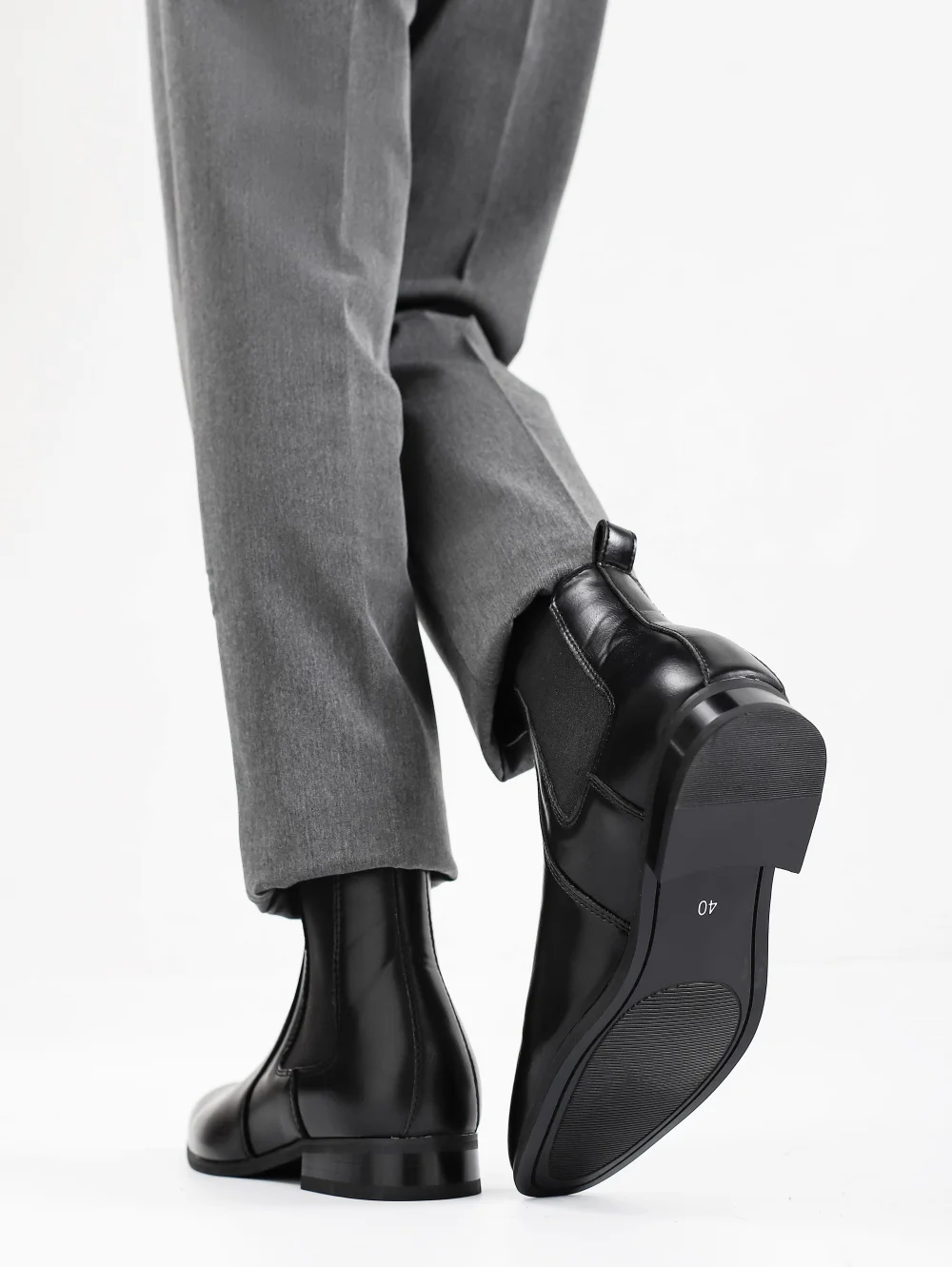 40~46 Chelsea Boots Men 2024 Brand Comfortable Fashion Leather Men Boots #KD431