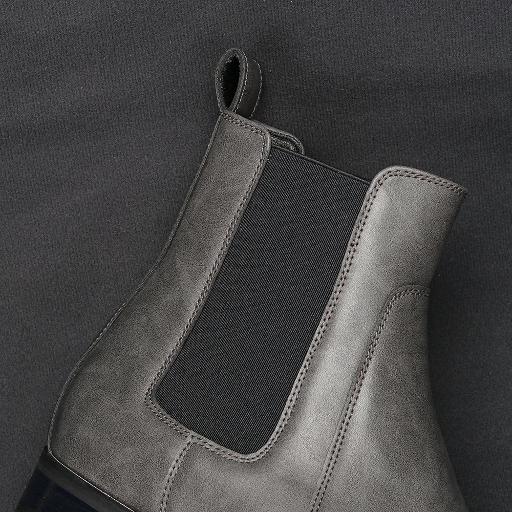 40~46 Chelsea Boots Men 2024 Brand Comfortable Fashion Leather Men Boots #KD431