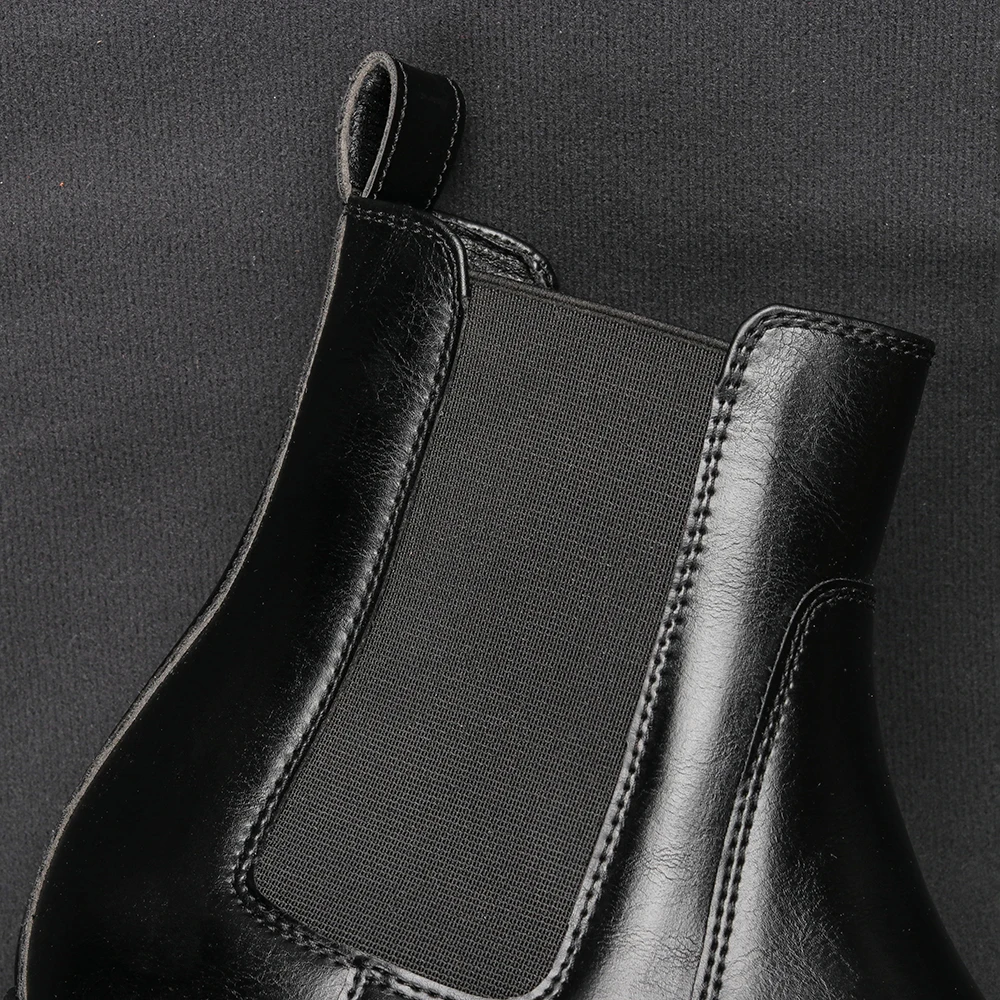 40~46 Chelsea Boots Men 2024 Brand Comfortable Fashion Leather Men Boots #KD431