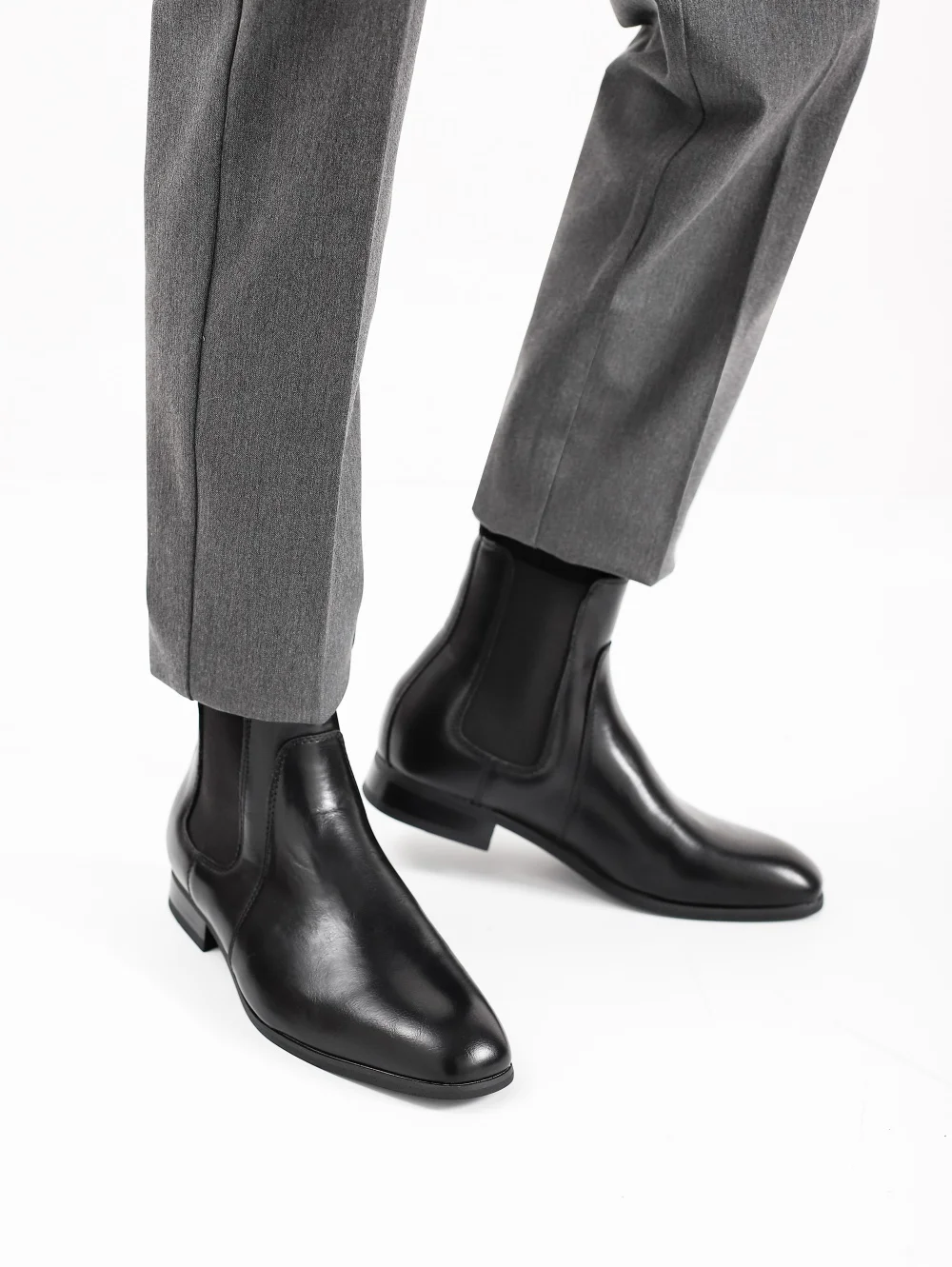 40~46 Chelsea Boots Men 2024 Brand Comfortable Fashion Leather Men Boots #KD431