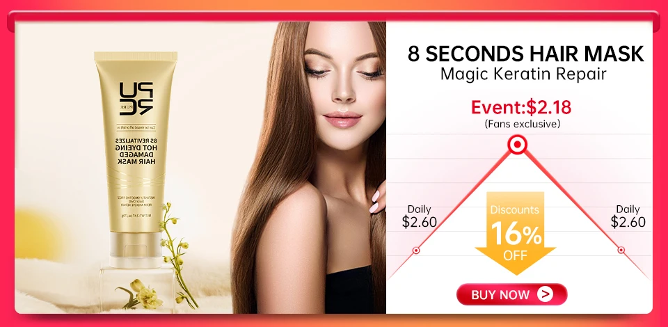 PURC 8 Seconds Magic Hair Mask Keratin Straightening Repair Damaged Frizy Treatment Soft Smoothing Professional Hair Care Cream