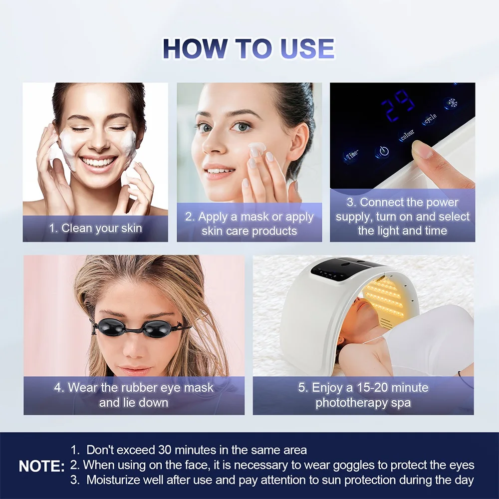 Skin Hydrating Sprayer LED Mask Facial Machine Nano Mist 7 Colors LED Photon Machine Face&Body Salon SPA Home Use Skin Care
