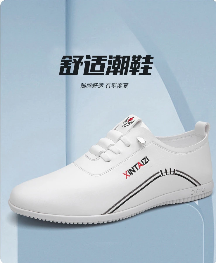 2024 casual men leather shoes Versatile Business White footwear Fashion anti slip comfortable loafers male new lightweight flat