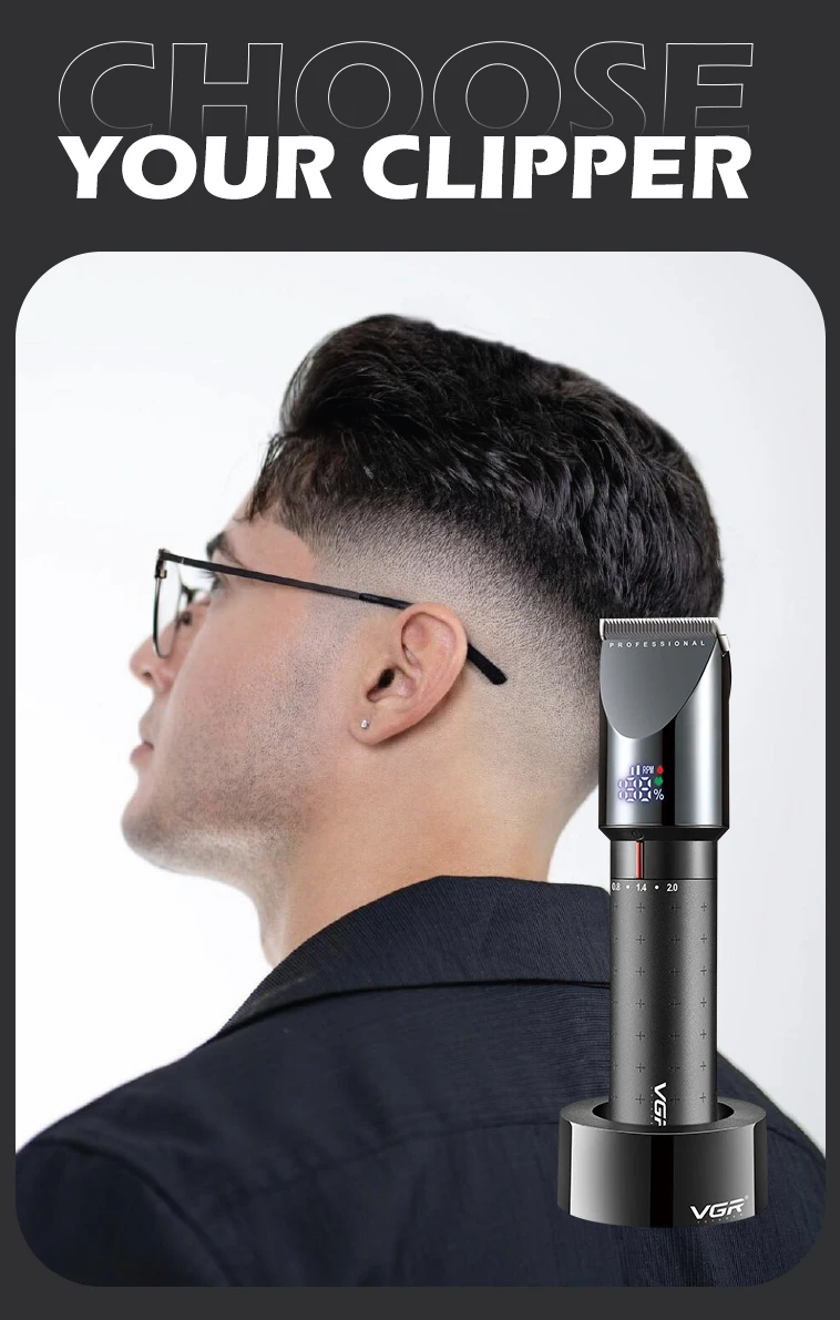 VGR Long Life Hair Trimmer Powerful Power Hair Trimmer Set for Men with Base series hair trimmer
