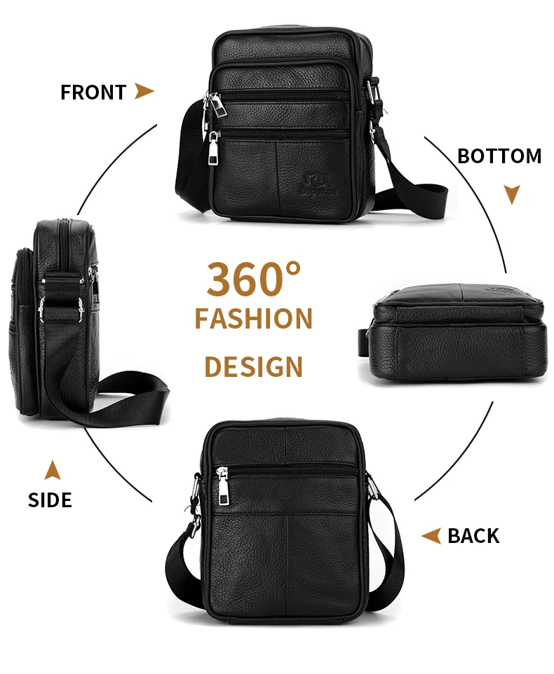 Men's Shoulder Bag Business Casual Vintage Messenger Bag High Quality Leather Men's Travel Shoulder Bag