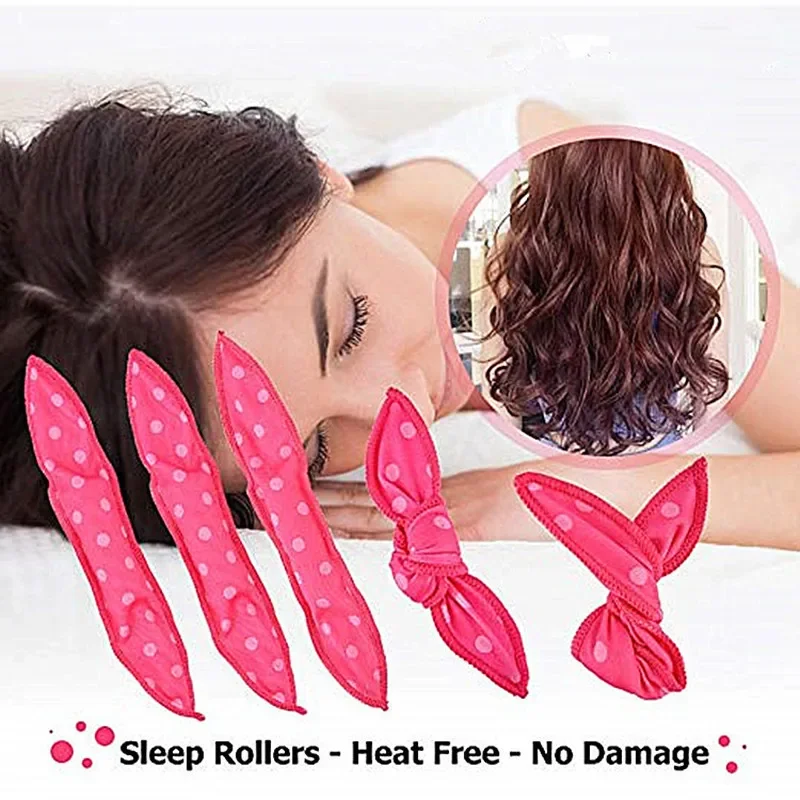 20pcs/lot Foam Rollers Hair Curlers Heatless Soft Pillow Hair Rollers Set Flexible Foam Sponge Hair Care DIY Hair Styling Tools