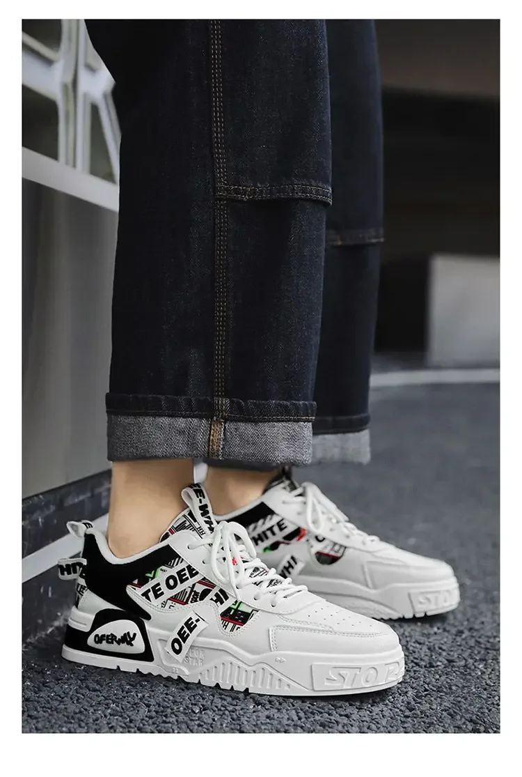 Casual Fashion Leather Sneakers New Skateboard Mens Shoes Outdoor Running Sports shoes Hiking Tennis Platform Luxury footwear