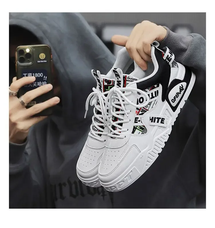 Casual Fashion Leather Sneakers New Skateboard Mens Shoes Outdoor Running Sports shoes Hiking Tennis Platform Luxury footwear