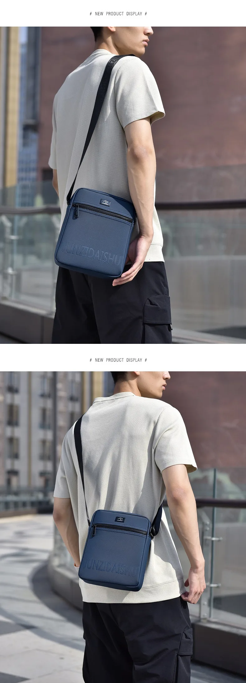 Luxury Brand Simple Men Business Messenger Bag For Man Oxford Casual Small Shoulder Bag Male Blue Waterproof Nylon Crossbody Bag