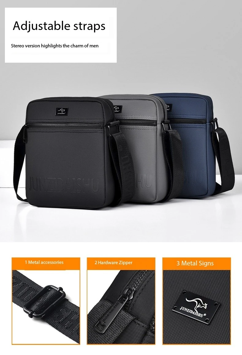 Luxury Brand Simple Men Business Messenger Bag For Man Oxford Casual Small Shoulder Bag Male Blue Waterproof Nylon Crossbody Bag