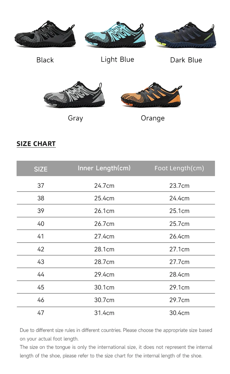 HOBIBEAR Wide Toe Barefoot Shoes for Unisex Artificial Leather Outdoor Walking Sneakers Zero Drop Minimalist Elastic Band Shoes