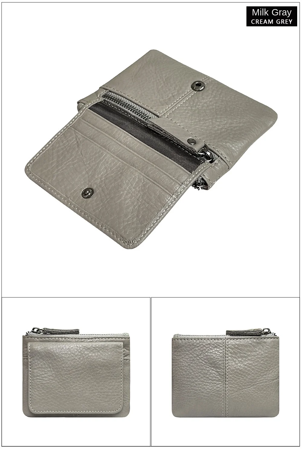 New Cow Leather Women's And Men's Card Bag Coin Purse Slim Credit Card Holder Wallet For Men and Women ID Card Pocket